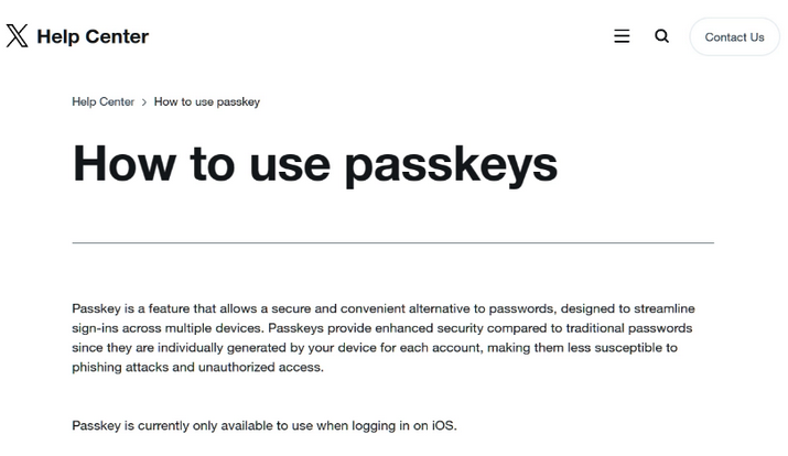 山亭苹果维修店铺分享iOS用户如何通过通行密钥(Passkey)登录 